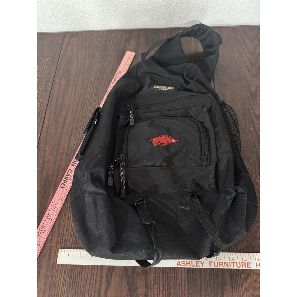 Arkansas Razorbacks Sling Backpack Crossbody Shoulder Bag College Sports Hog